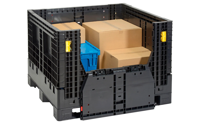 Collapsible bulk containers from Monoflo, Orbis, and Buckhorn