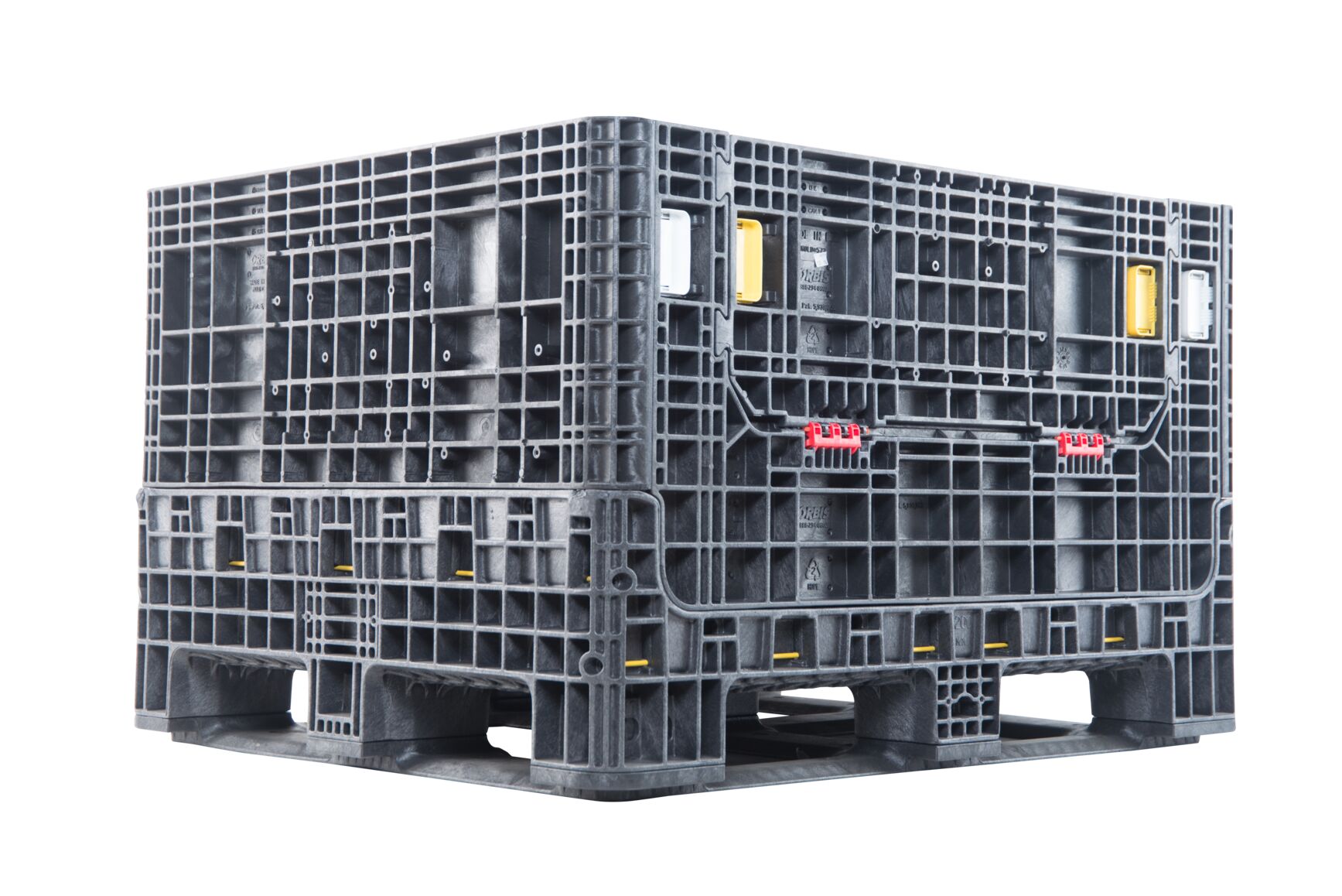 48x40 collapsible bulk container — industry standard for automotive, grocery, and international shipping logistics