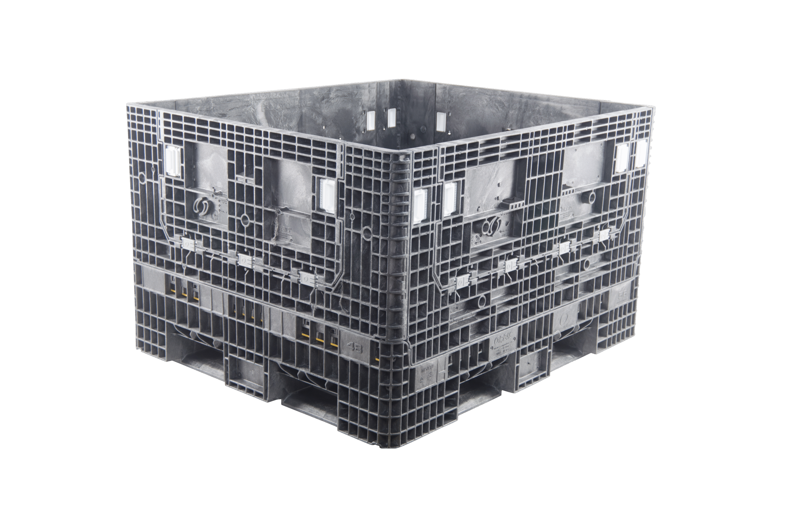 56x48 collapsible bulk container — expanded capacity for industrial manufacturing, material handling, and retail distribution