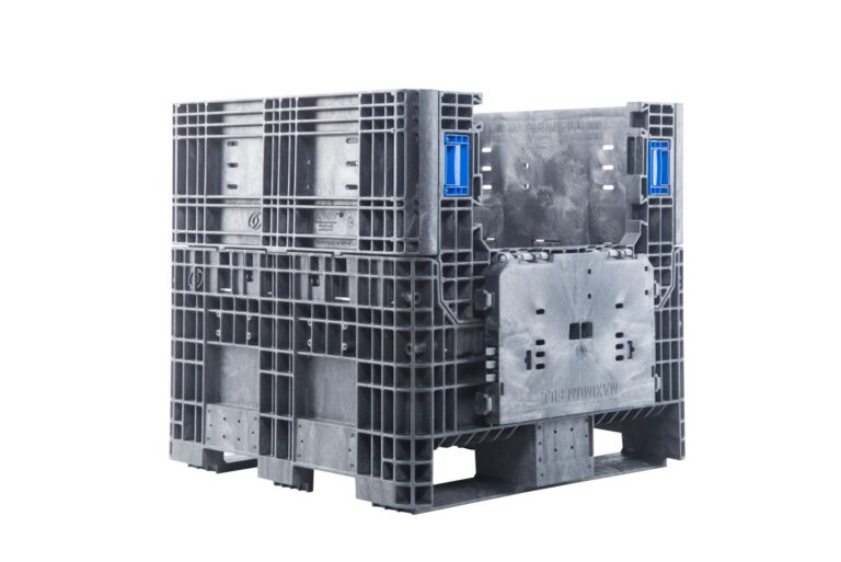 ORBIS HDR3230-30 collapsible bulk container with the front access door lowered